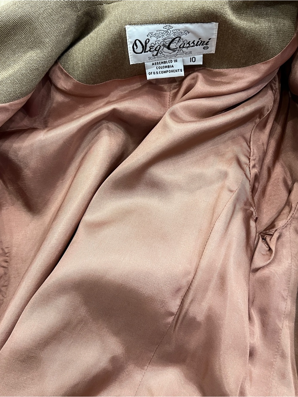 Vintage Oleg Cassini Blazer Double Breasted Size 10 - Picture 7 of 7